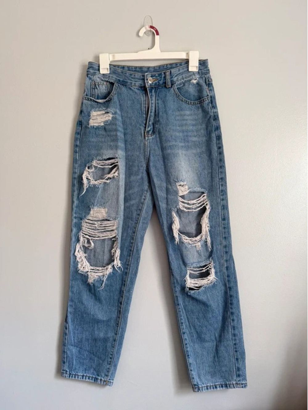 SHEIN Distressed Ripped Boyfriend Jeans Size 6